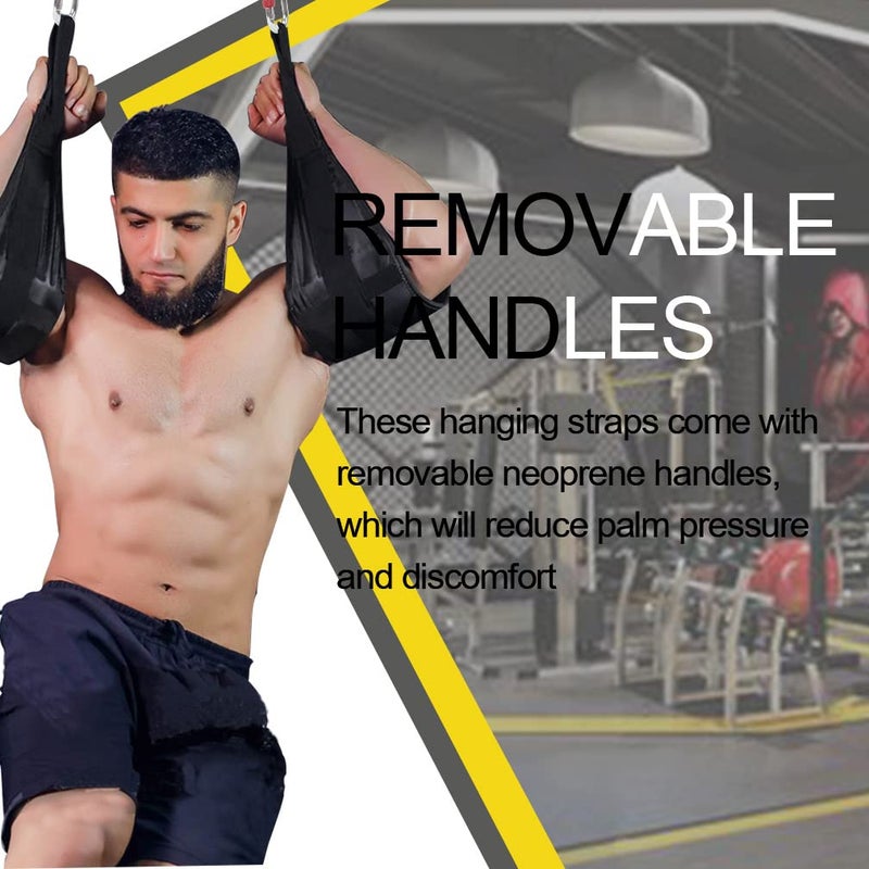 DASKING Hanging Ab Straps with Quick Locks - 1 Pair Gym Sling Straps for Pull Up Bar, Core & Abdominal Workouts - Image 3